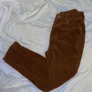 dark brown/orange corduroy pacsun pants